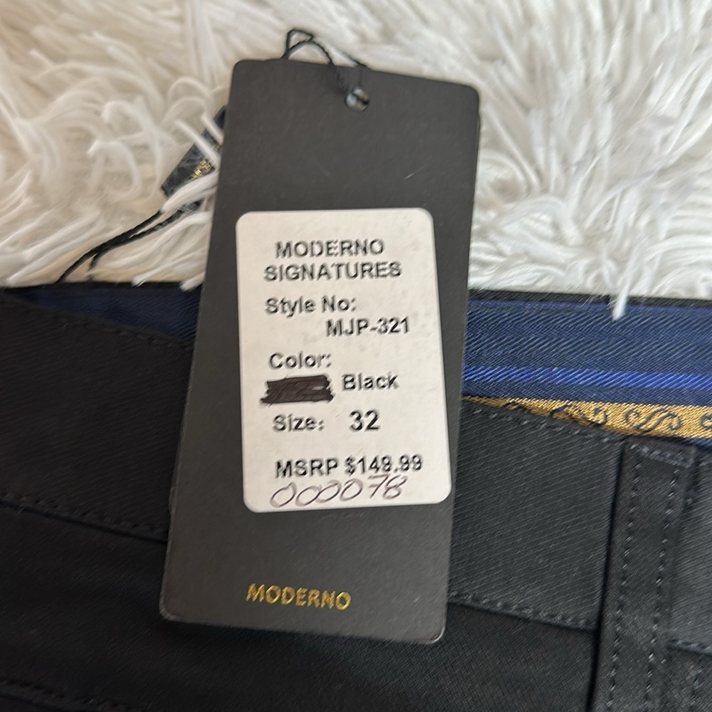 NWT Moderno Signature Black Jeans (Pants) 32x33 - Picture 8 of 10